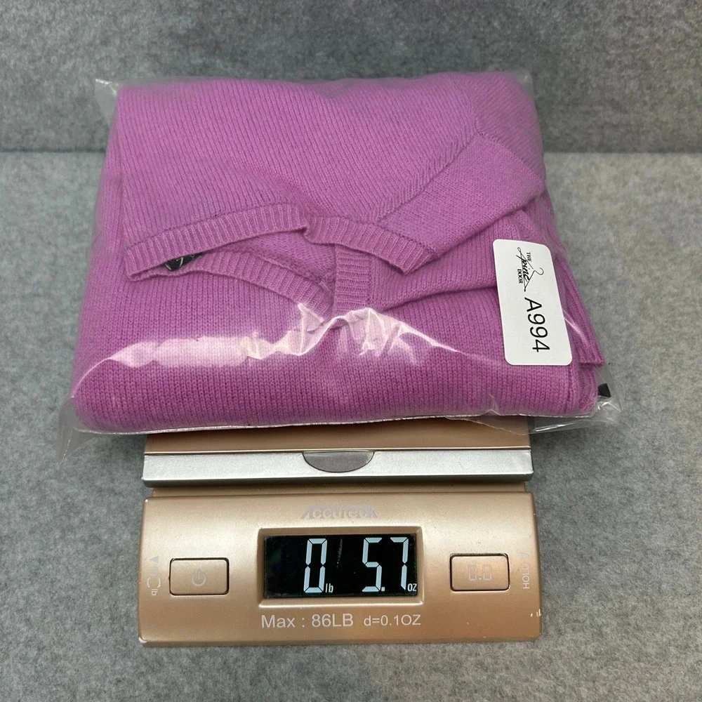 Ann Taylor‎ Size Small Pink Cashmere Sweater V-Neck Long Sleeve Knit Preppy FLAW